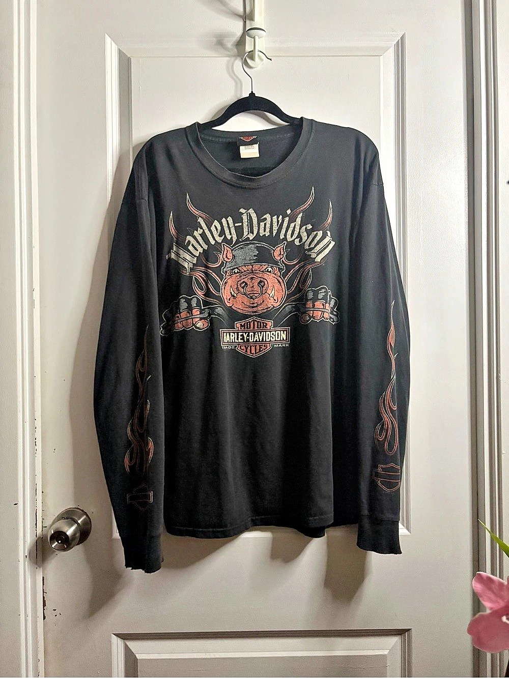 ✧ harley-davidson 2002/2012 hog biker long sleeve shirt • denver colorado • xl ✧